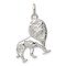 Sterling Silver Lion Charm Pendant Jewelry FindingKing 22mm x 21mm
